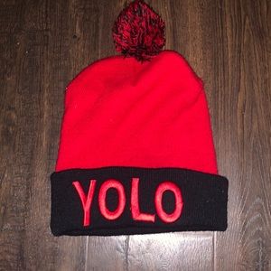 Unisex YOLO Embroidered Winter Beanie